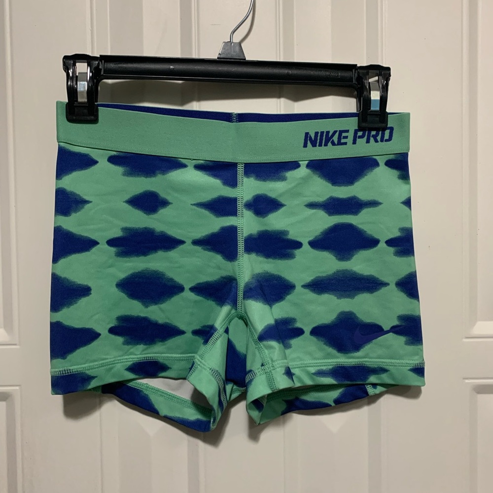 Nike Pro Blue and Mint Shorts